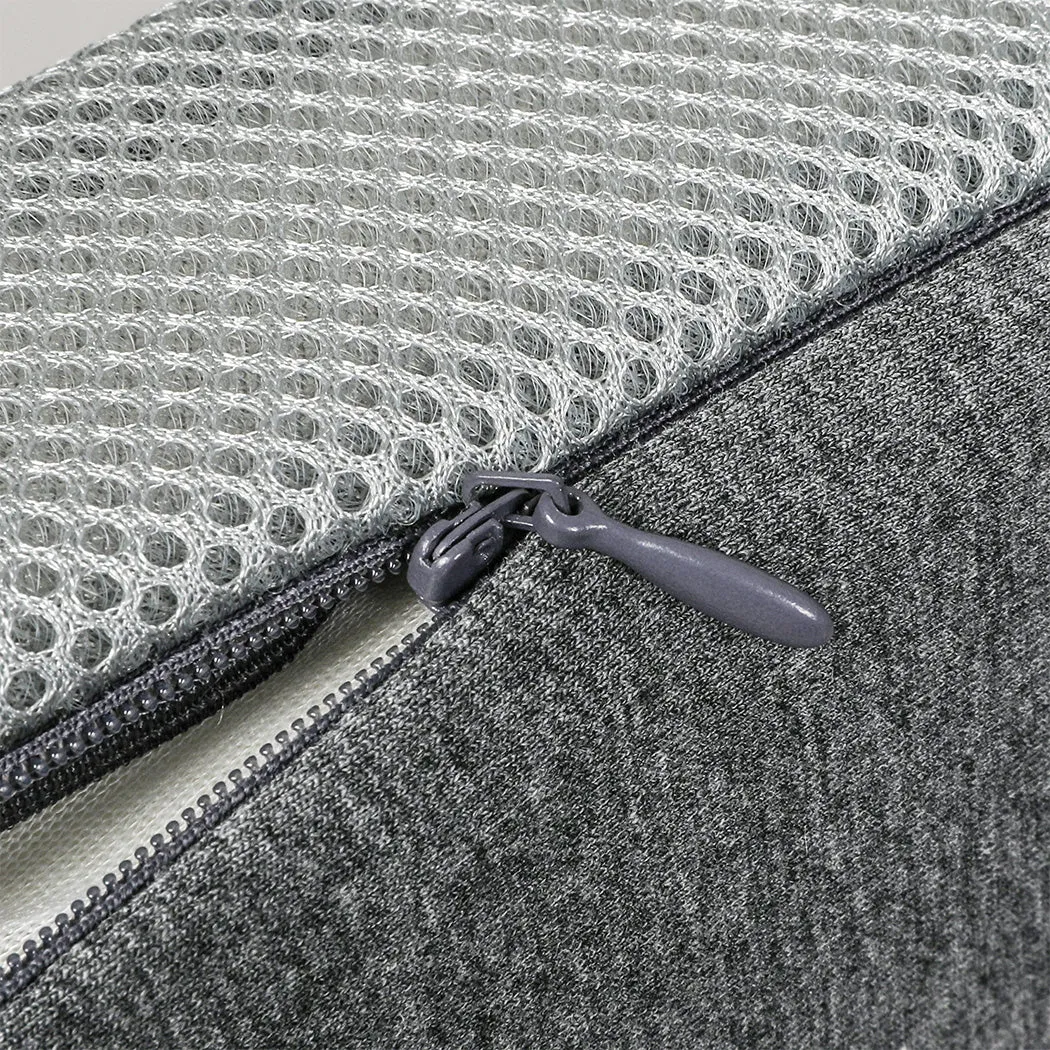 Dreamz Memory Foam Pillow Pillowcase Supprt Grey Rebound