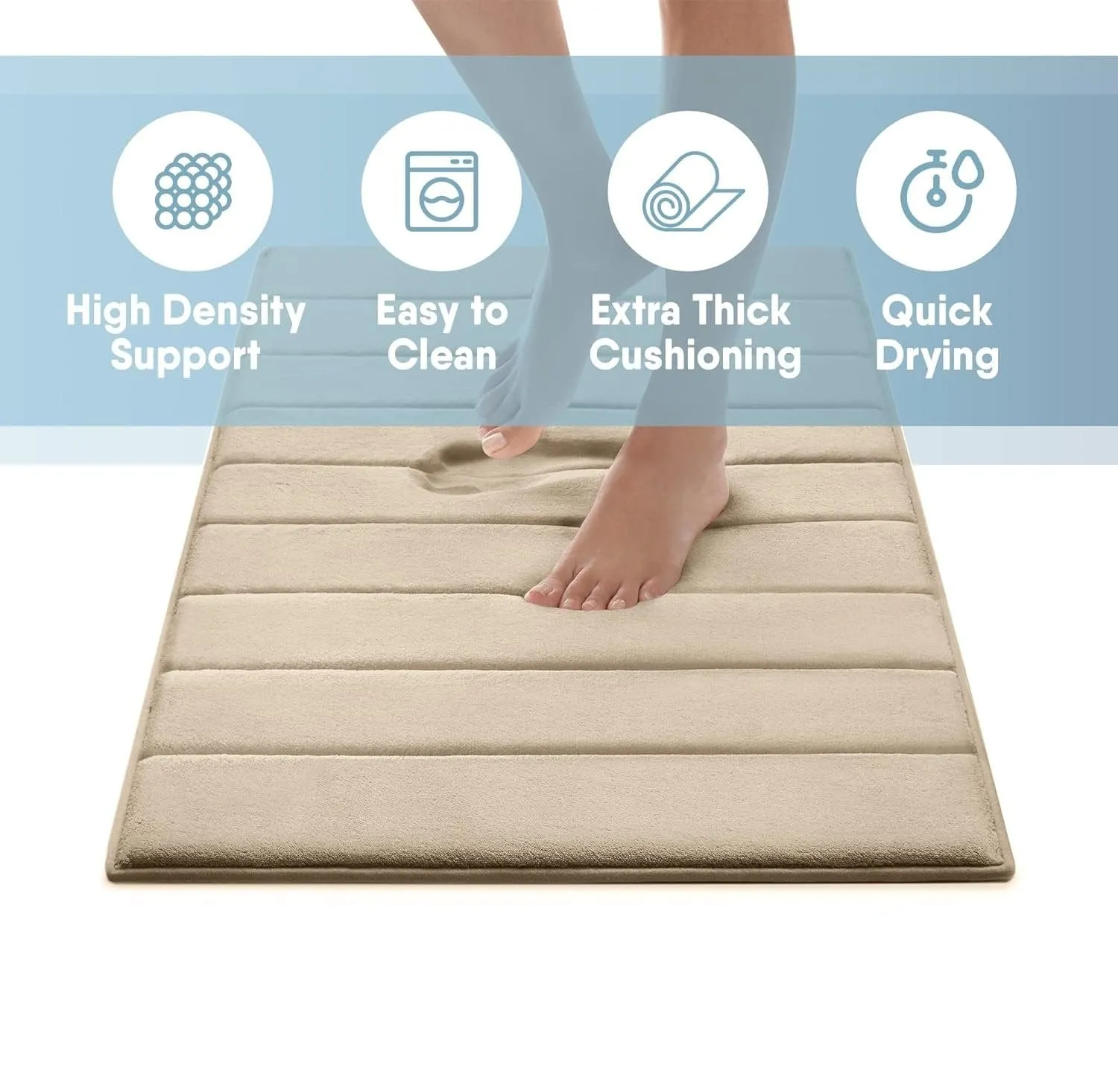 Drimat Memory Foam Bath Mat Beige