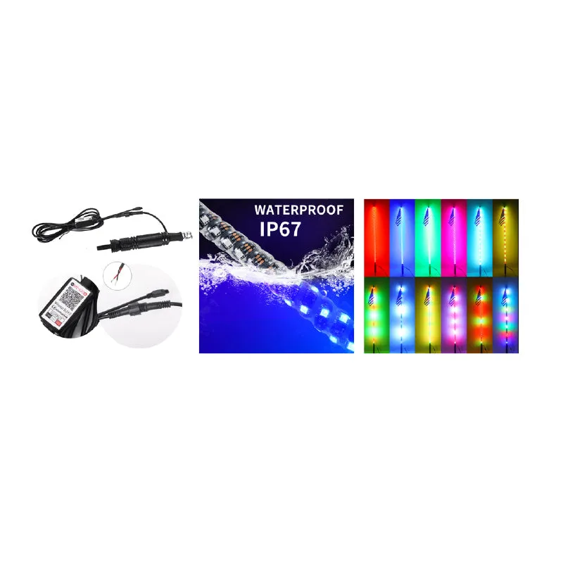Dynamic RGB Led Whips Lights