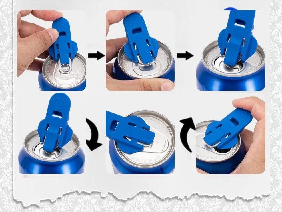 Easy Beverage Can Opener & Smart Lid (6pcs)