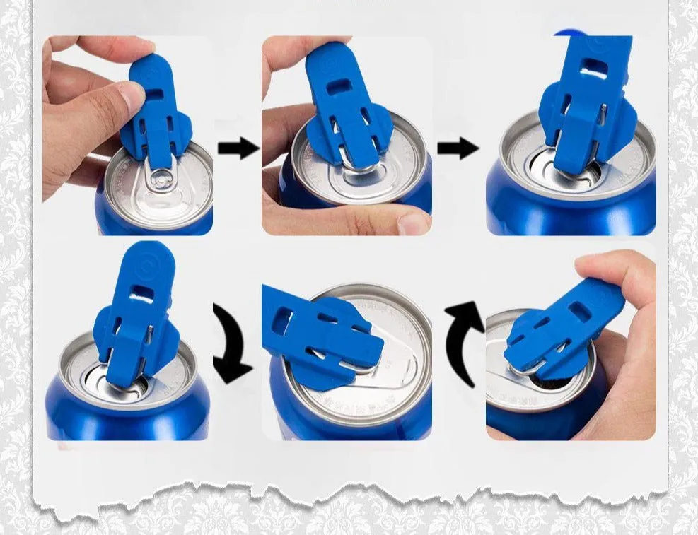 Easy Beverage Can Opener & Smart Lid (6pcs)