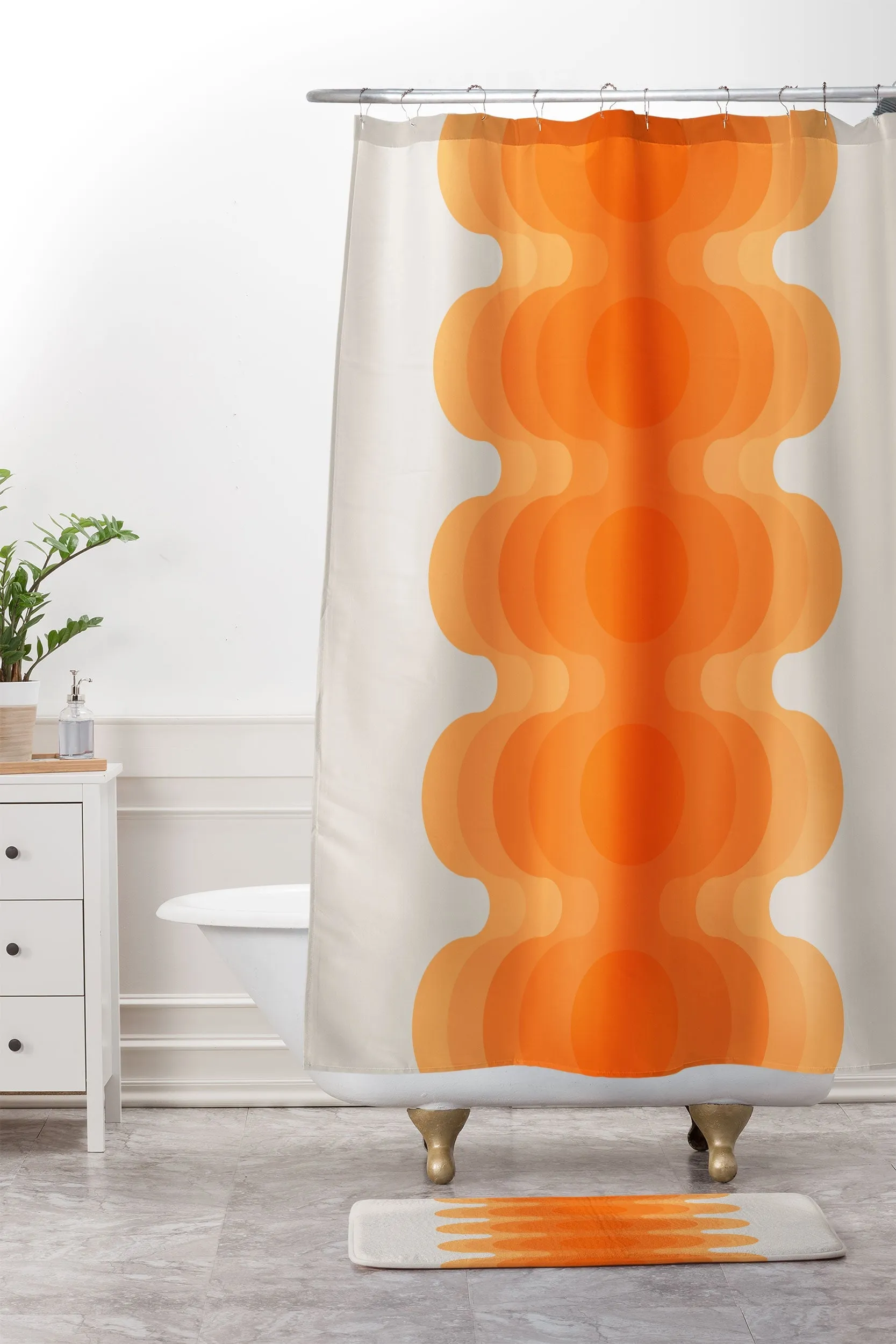 ECHOES CREAMSICLE MEMORY FOAM BATH MAT