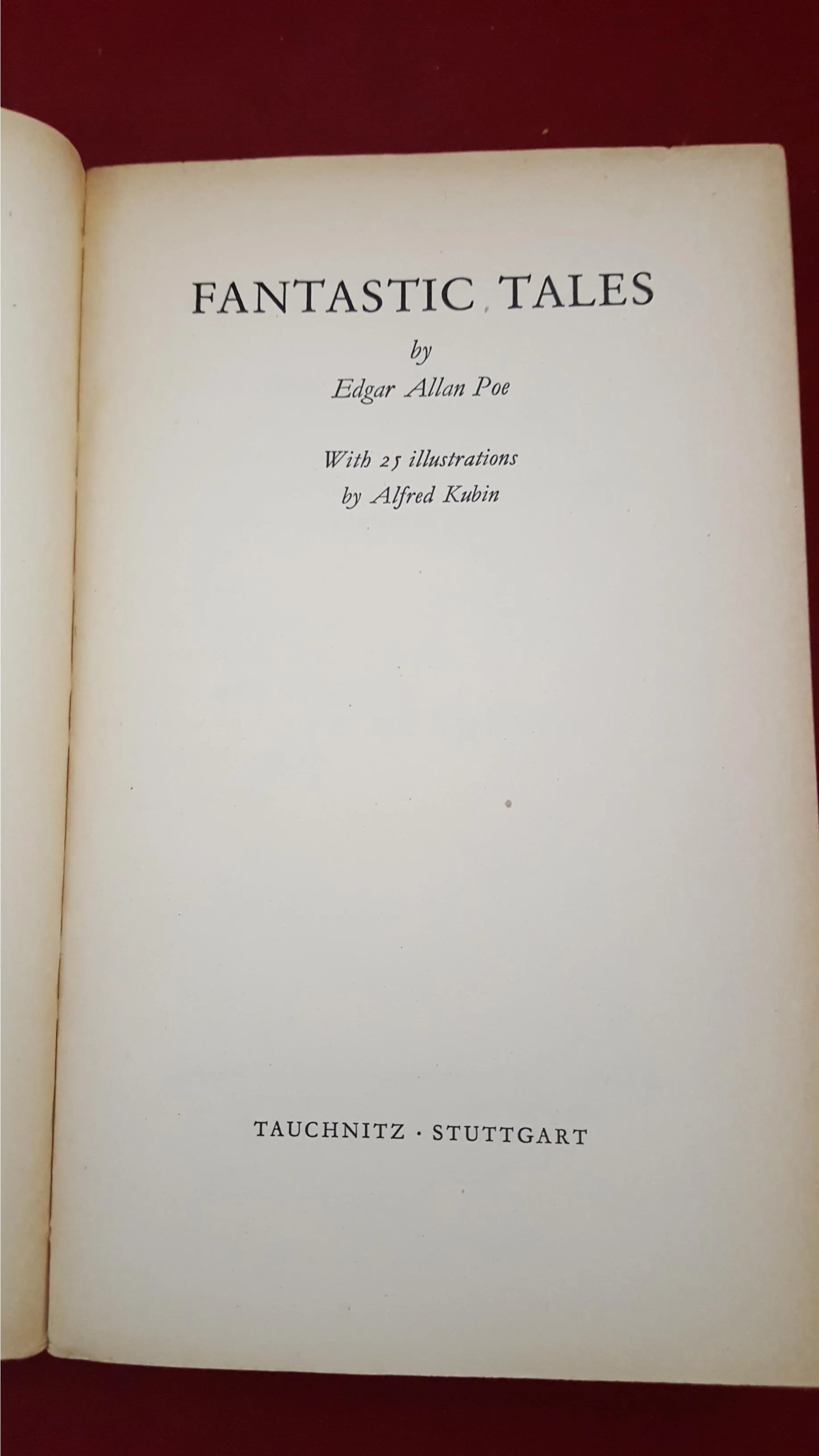 Edgar Allan Poe - Fantastic Tales, Tauchnitz Edition,1915