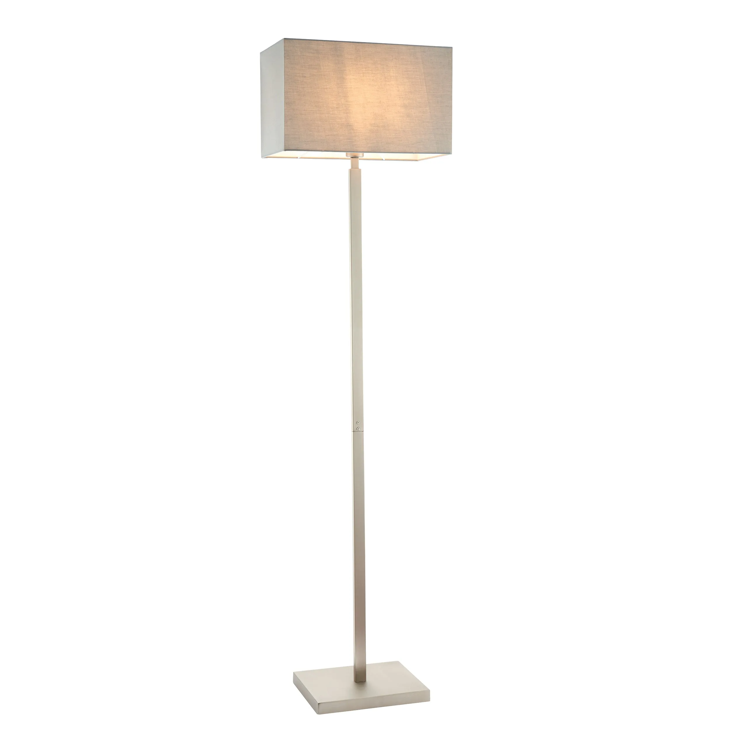 Endon 77479 Rectangular 1lt Shade Grey fabric 60W E27 or B22 GLS (Required)