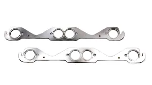 Engine & Accessories Header / Manifold Gasket - 1.500 in Round Port - Multi-Layer Steel - Small Block Chevy - Pair