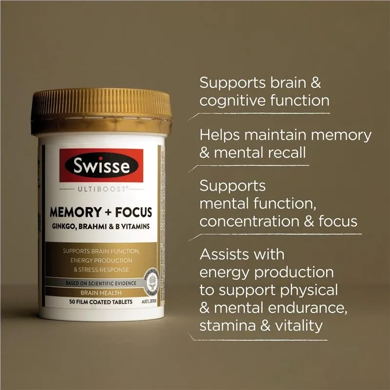 [Expiry: 12/2025] Swisse Ultiboost Memory   Focus 50 Tablets