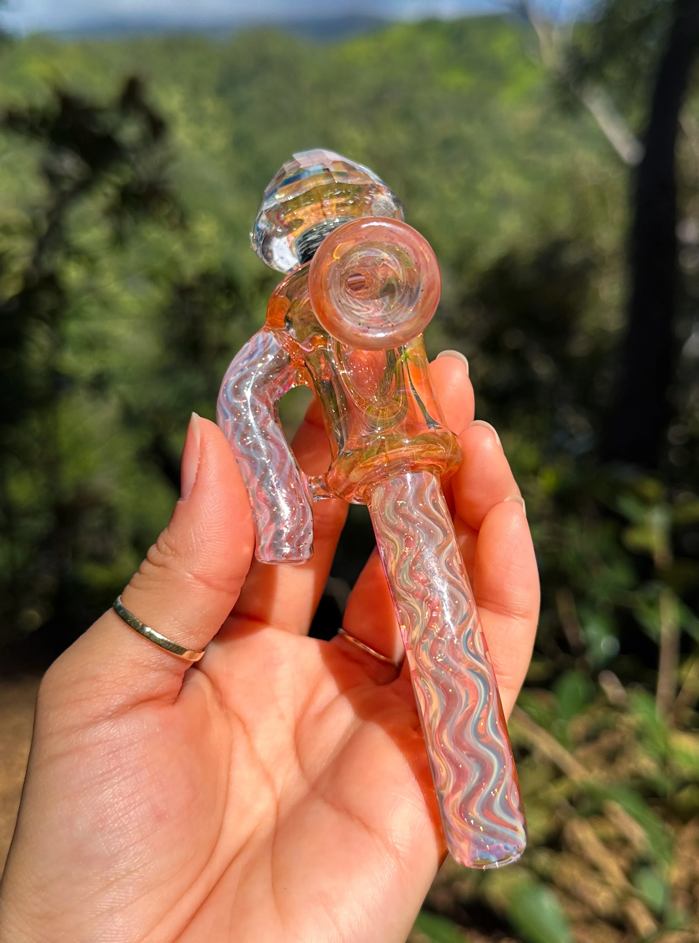 Faceted Fume Peace Pipe