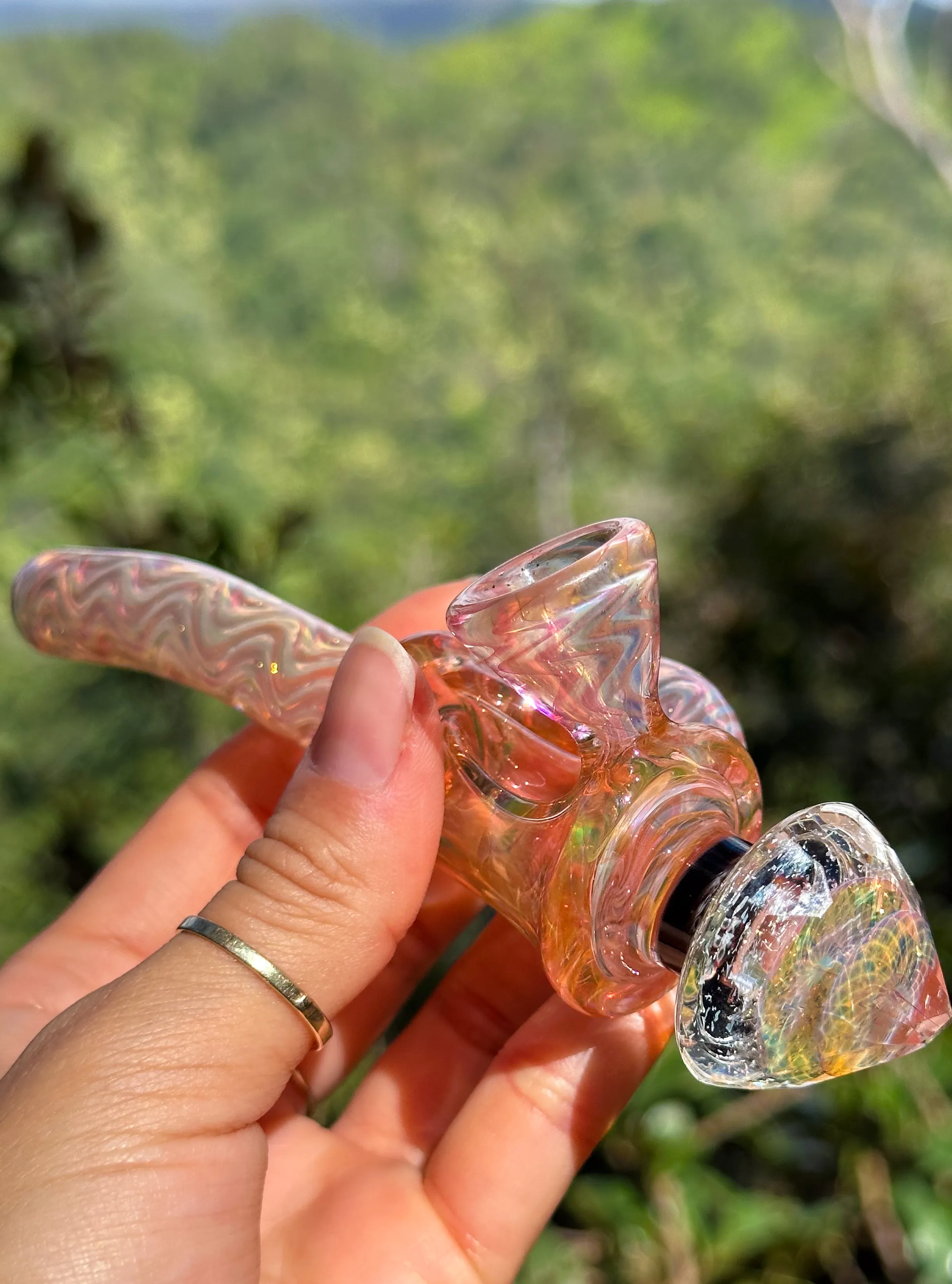 Faceted Fume Peace Pipe