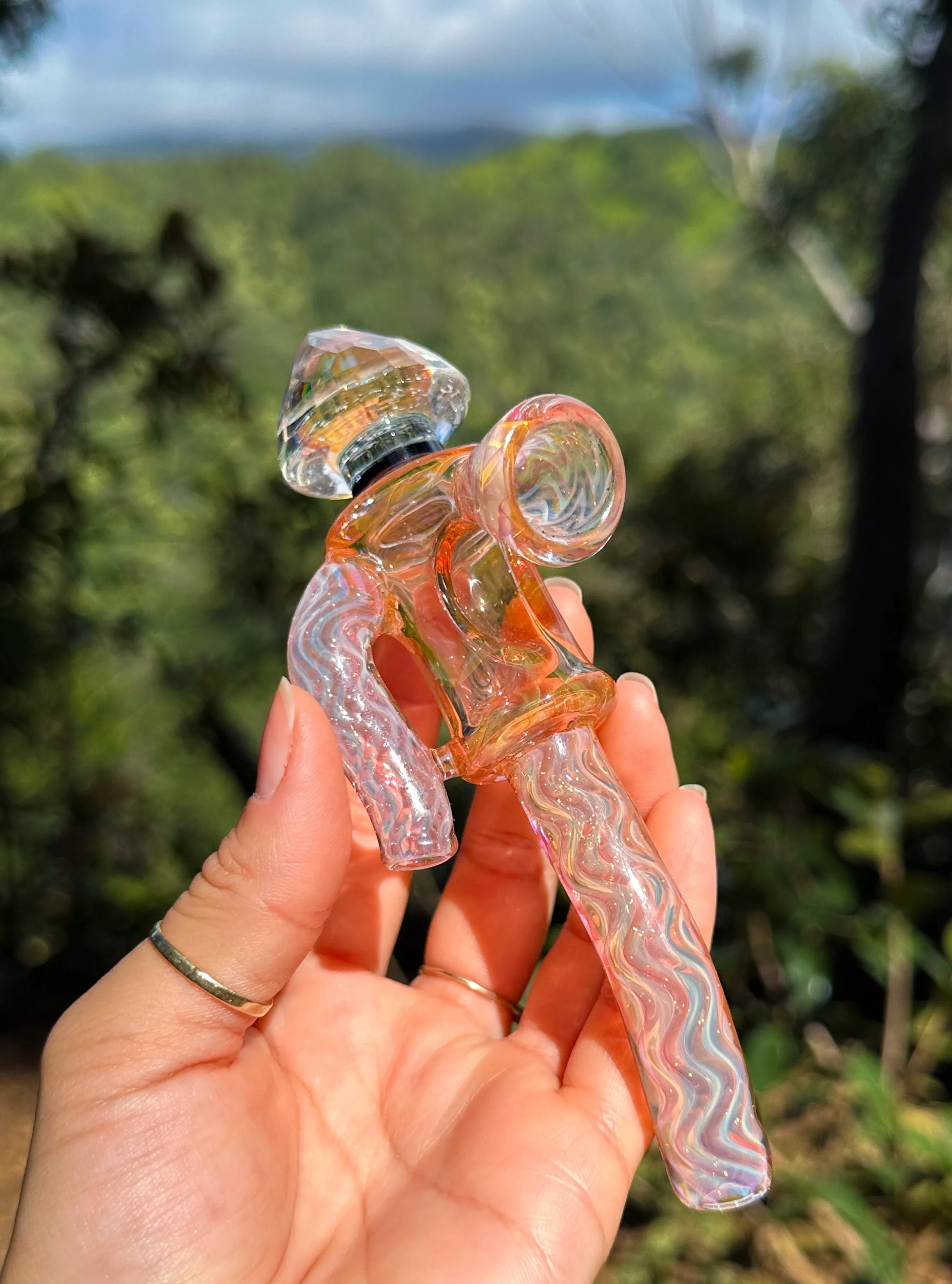 Faceted Fume Peace Pipe