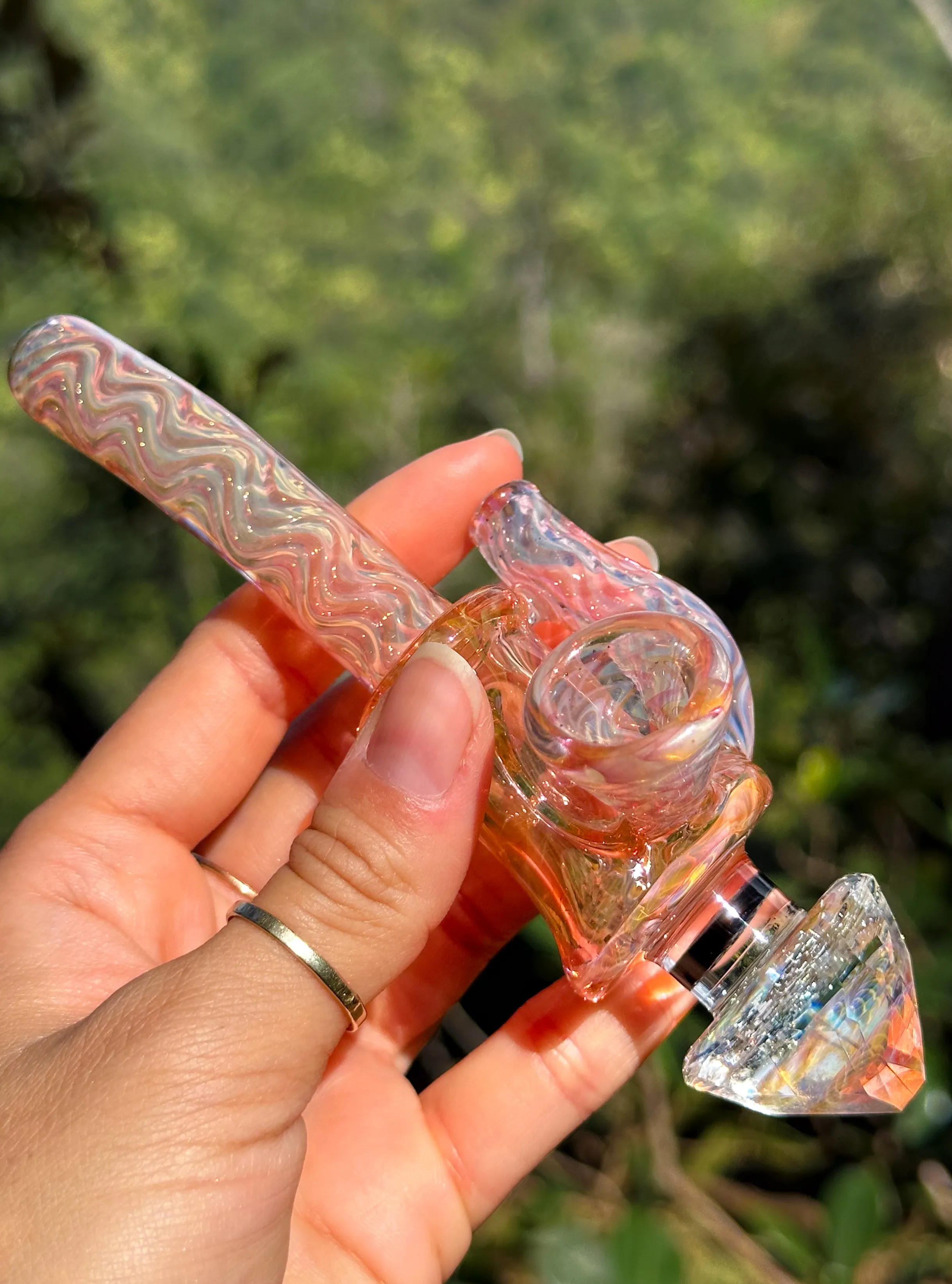 Faceted Fume Peace Pipe