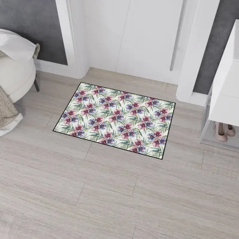 Floral Heavy Duty Floor Mat Elevates Instant Home Style
