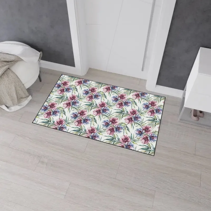 Floral Heavy Duty Floor Mat Elevates Instant Home Style