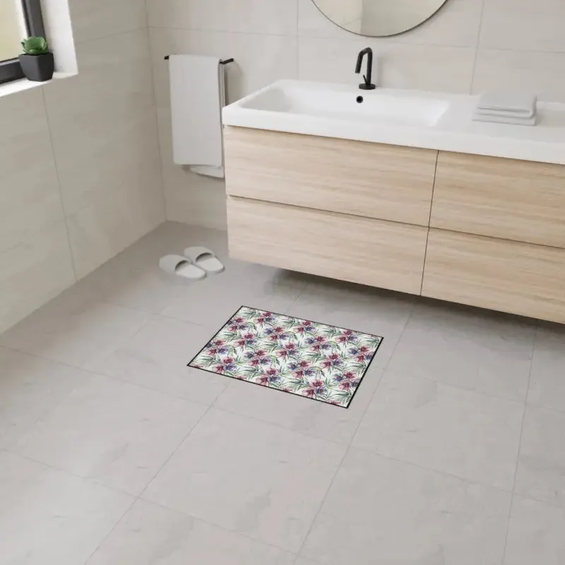 Floral Heavy Duty Floor Mat Elevates Instant Home Style