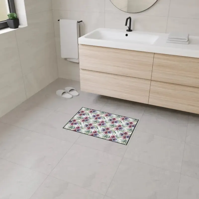 Floral Heavy Duty Floor Mat Elevates Instant Home Style