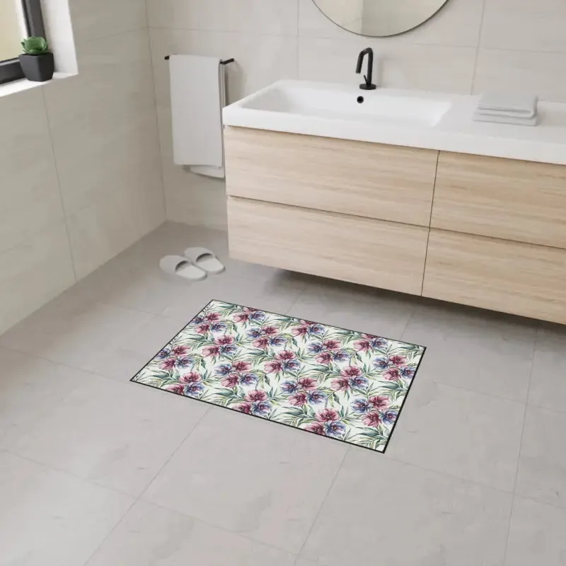 Floral Heavy Duty Floor Mat Elevates Instant Home Style