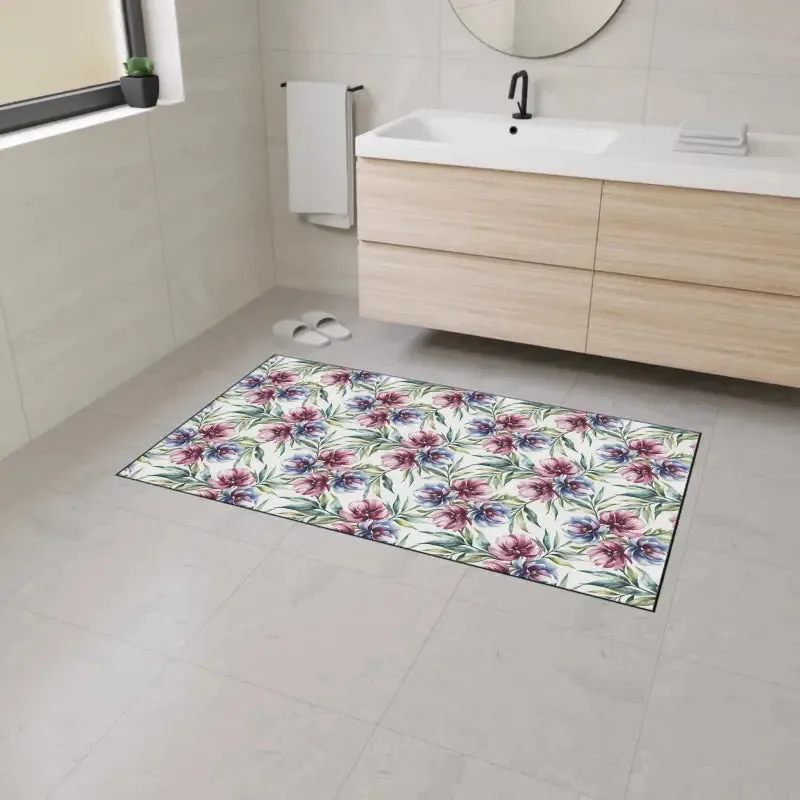 Floral Heavy Duty Floor Mat Elevates Instant Home Style