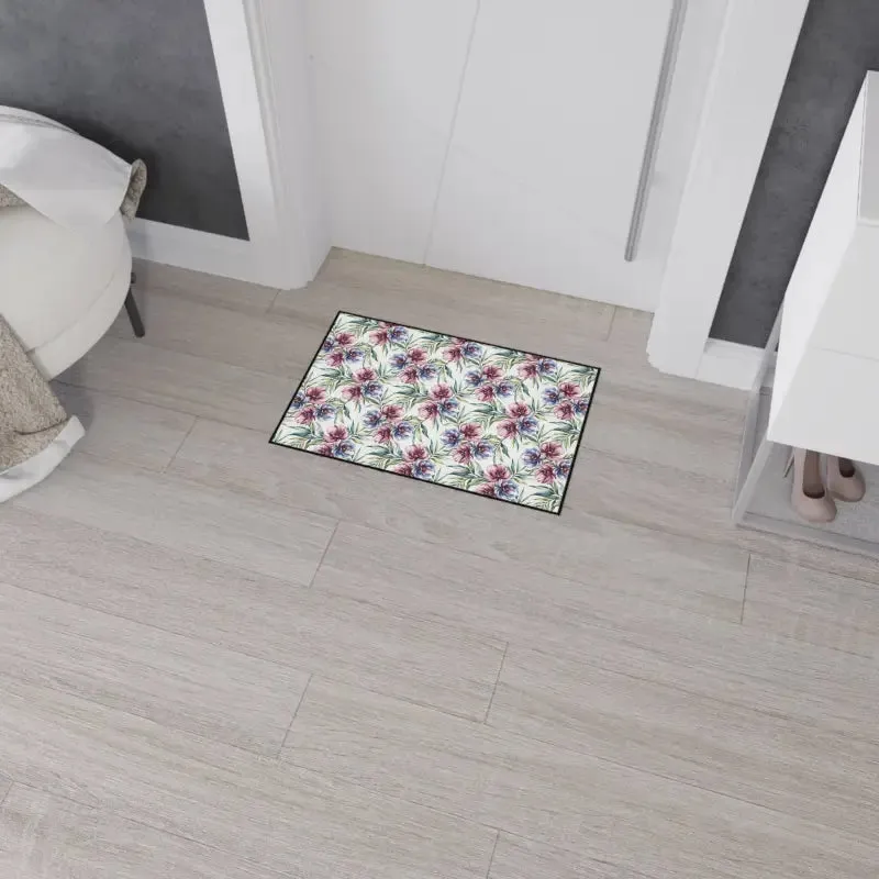Floral Heavy Duty Floor Mat Elevates Instant Home Style