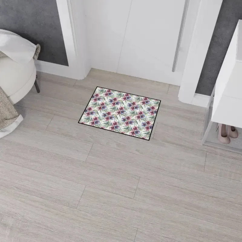 Floral Heavy Duty Floor Mat Elevates Instant Home Style