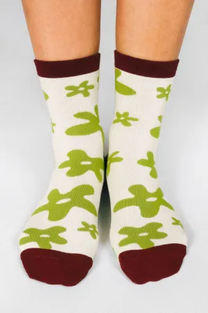 Flower Knit Ankle Sock by Hannah Packer