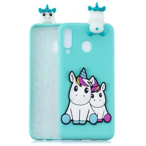 For Samsung A10S/A20S Phone Cover 3D Patch Soft TPU Cartoon Smart Phone Shell Anti-fall Anti-scratch Cellphone Coat Samsung A20S
