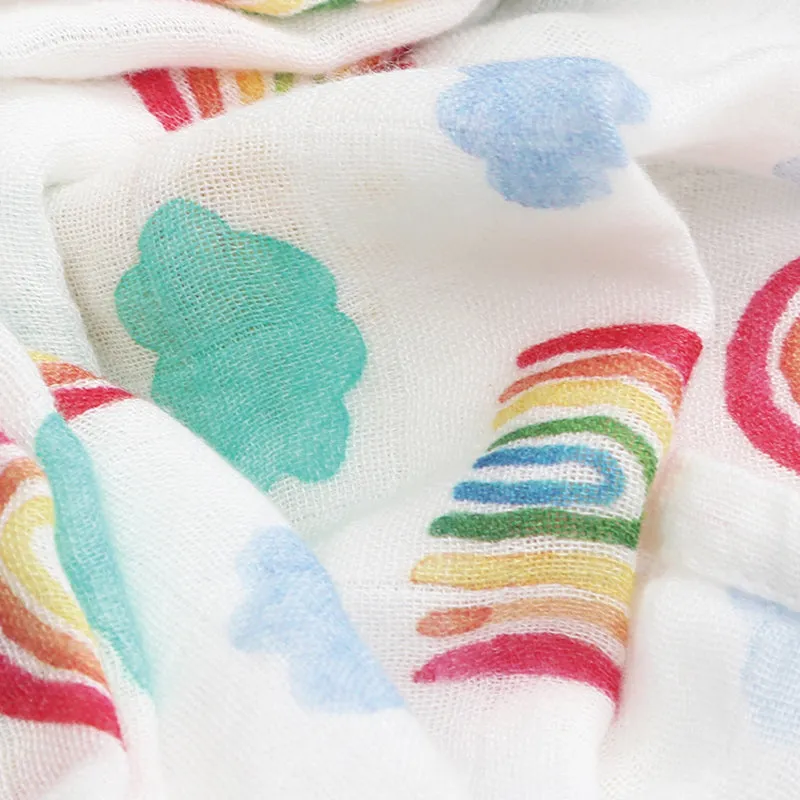 Four Layer Rainbow Bamboo Blanket