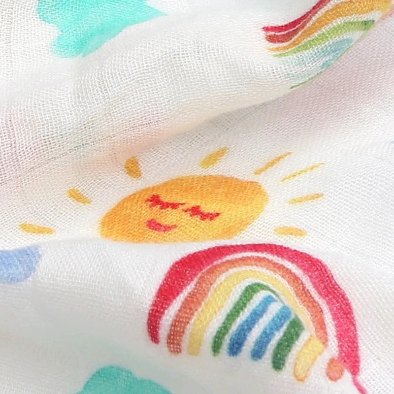 Four Layer Rainbow Bamboo Blanket