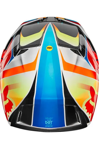 Fox V3 Motif Red/Yellow Helmet