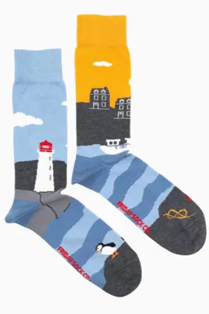 Friday Socks - Mens Mismatched Socks | East Coast Canadian Landscape