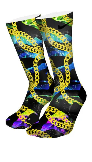 Galaxy Cuban Links Custom Elite Socks