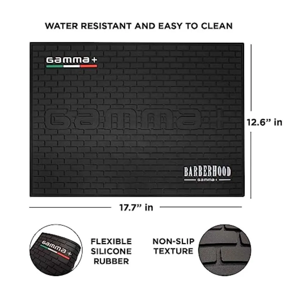 GAMMA  Professional Salon and Barber Shop Mat and Hot Tools Station Organizer, Heat Resistant Rubber
