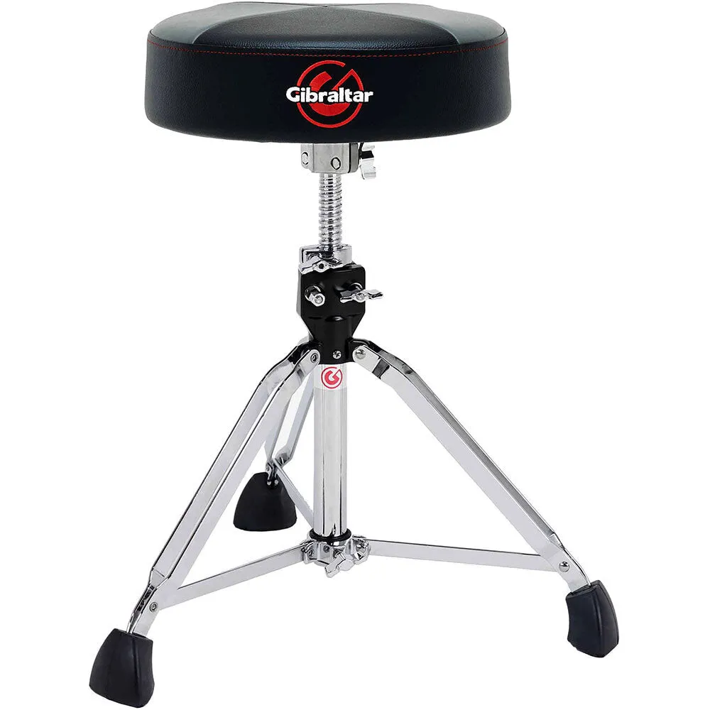 Gibraltar 9600 Series Double Braced Pro Round Drum Throne in Black & Grey