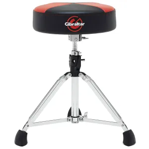 Gibraltar 9608RQPRB Round Drum Throne - Red
