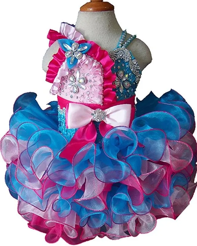 Glitz Beaded Bodice Little Girl/Baby Miss/Toddler Pageant Dress