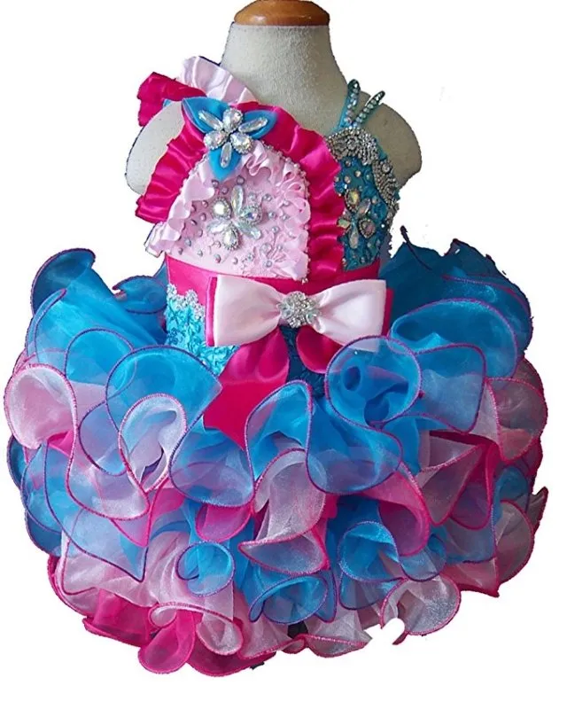 Glitz Beaded Bodice Little Girl/Baby Miss/Toddler Pageant Dress