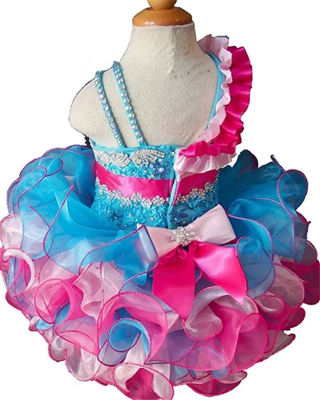 Glitz Beaded Bodice Little Girl/Baby Miss/Toddler Pageant Dress