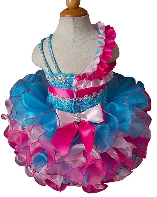 Glitz Beaded Bodice Little Girl/Baby Miss/Toddler Pageant Dress