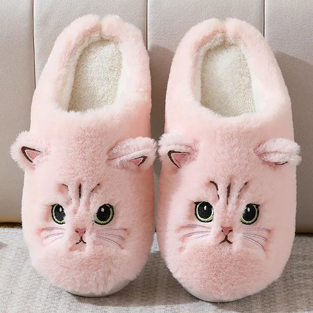 GS Cat Slide | Schattige warme pantoffels met katten print voor dames