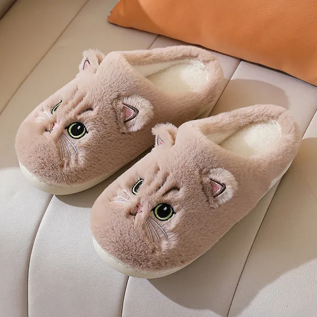 GS Cat Slide | Schattige warme pantoffels met katten print voor dames