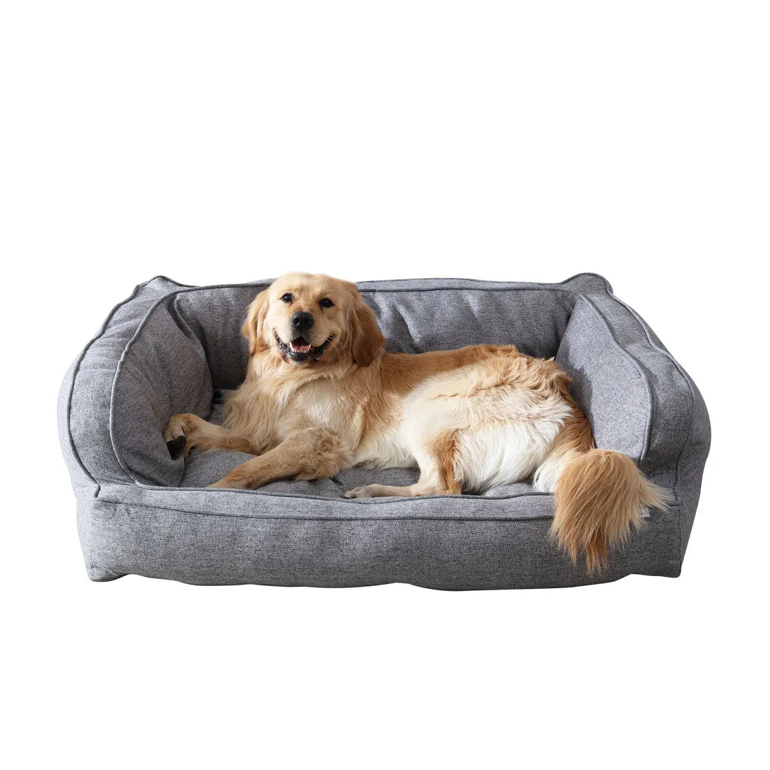 Hartz Bolster Pet Bed Tucker Murphy Pet™ Color: Drizzle Light Gray Size: Large (48" W x 37' D x 14" H)