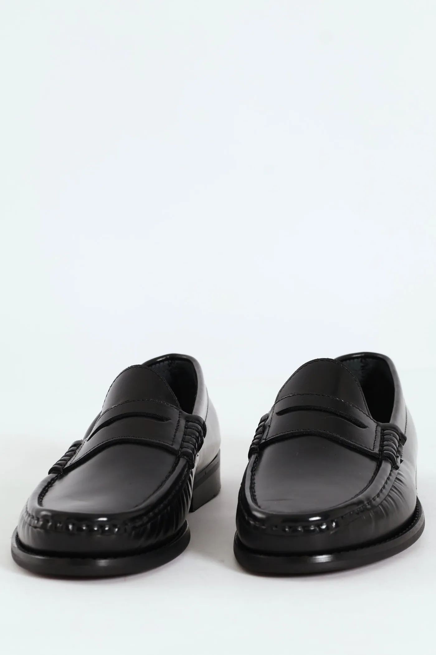Hi Shine Penny Moccasin - Black