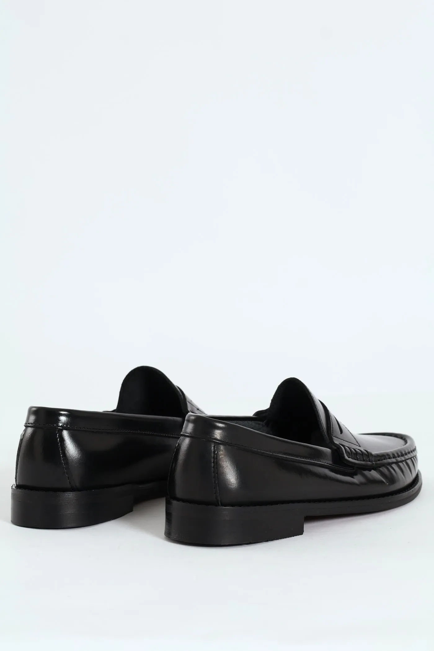 Hi Shine Penny Moccasin - Black