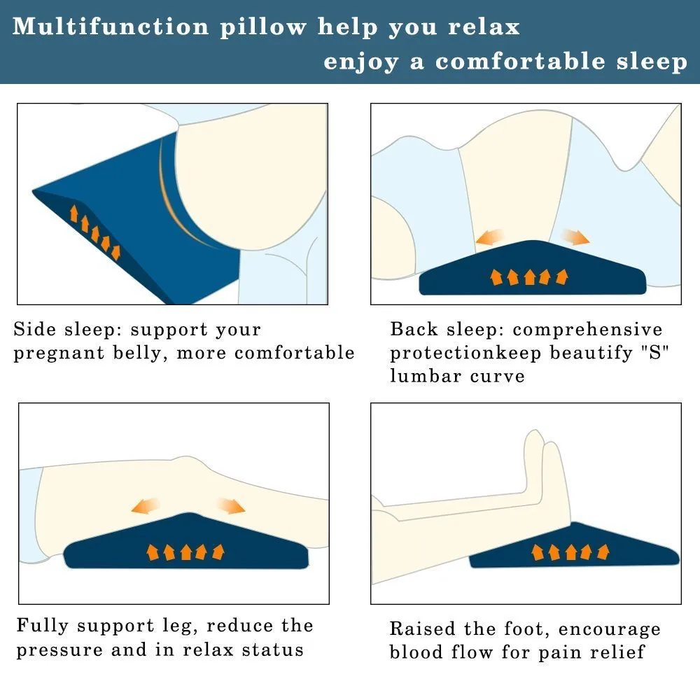 Homlly Memory Foam Sleeping Pillow for Lower Back Pain