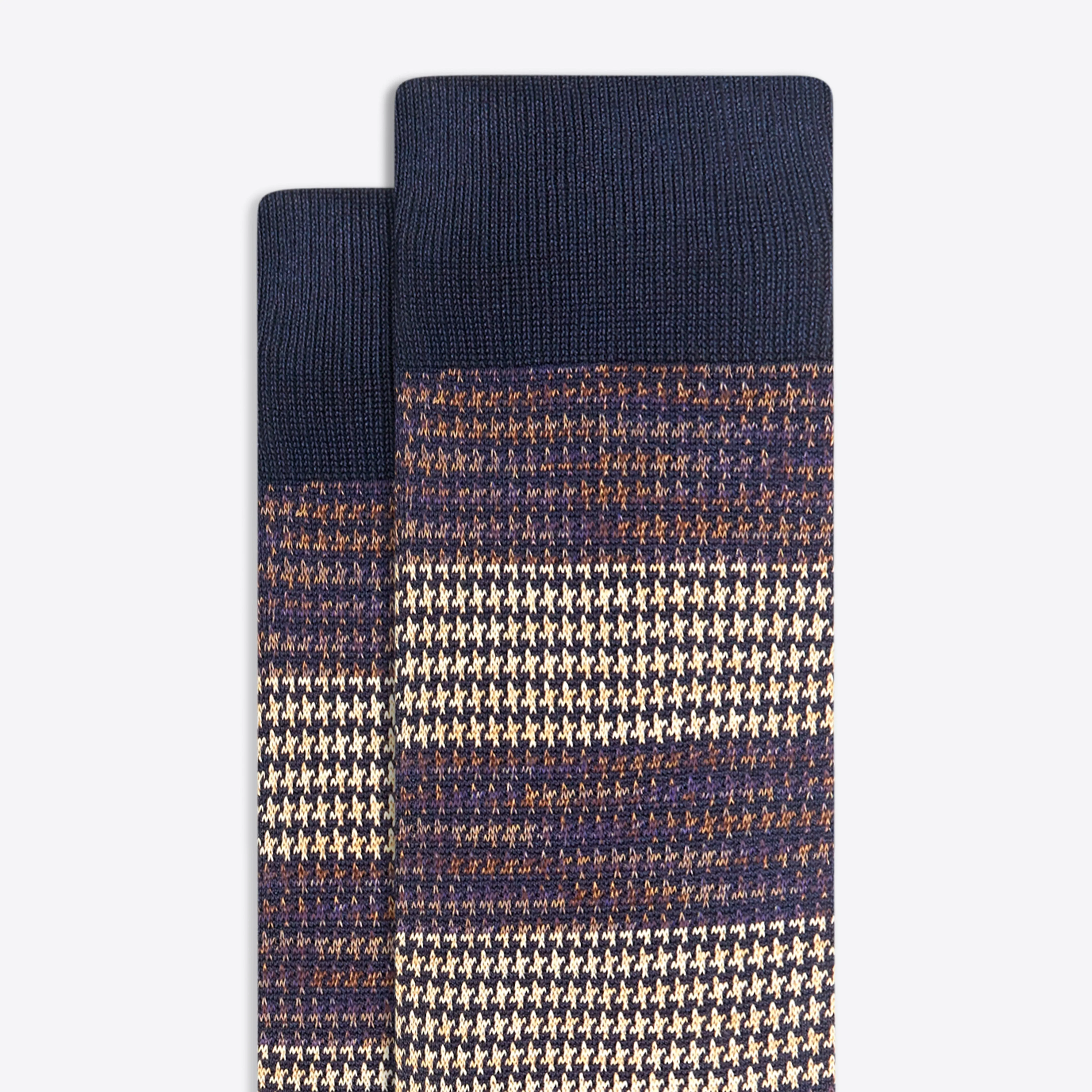 Hound's Tooth Check Mid-Calf Socks