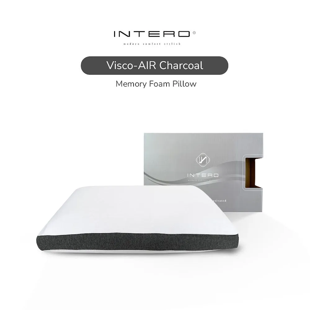 Intero Visco-AIR Charcoal Memory Foam Contour Pillow