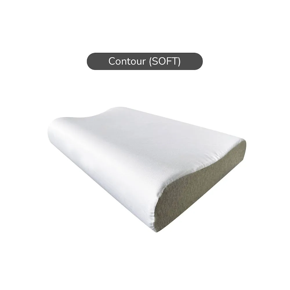 Intero Visco-AIR Charcoal Memory Foam Contour Pillow