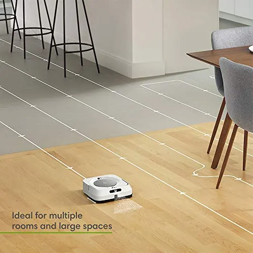 iRobot Braava Jet M6 (6110) Ultimate Robot Mop- Wi-Fi Connected, Precision Jet Spray, Smart Mapping, Works with Alexa, Ideal for Multiple Rooms, Recharges and Resumes