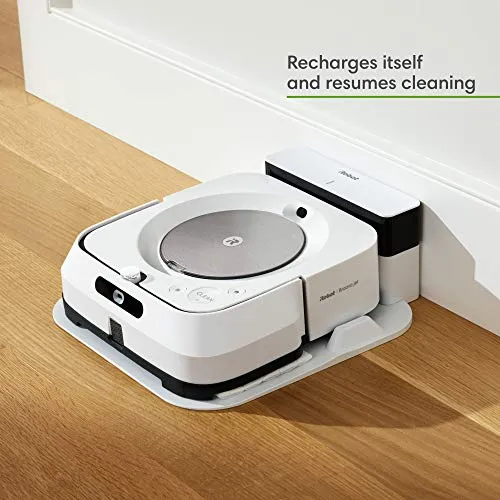 iRobot Braava Jet M6 (6110) Ultimate Robot Mop- Wi-Fi Connected, Precision Jet Spray, Smart Mapping, Works with Alexa, Ideal for Multiple Rooms, Recharges and Resumes
