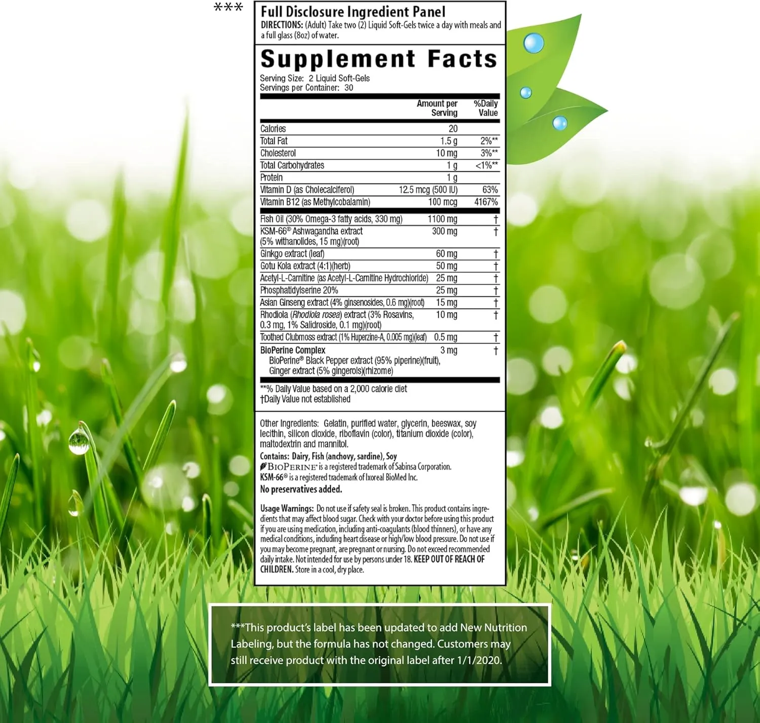 Irwin Naturals Mental Clarity Information Retention - 60 Liquid Soft-Gels - Helps Increase Attention to Detail & Retain and Recall Information Faster - 30 Total Servings