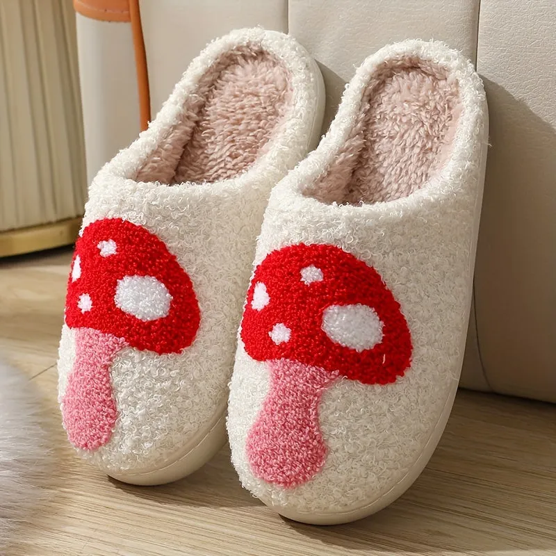 Isabelle - Hartspatroon Pluche Pantoffels, Warme Gezellige Slip-ons