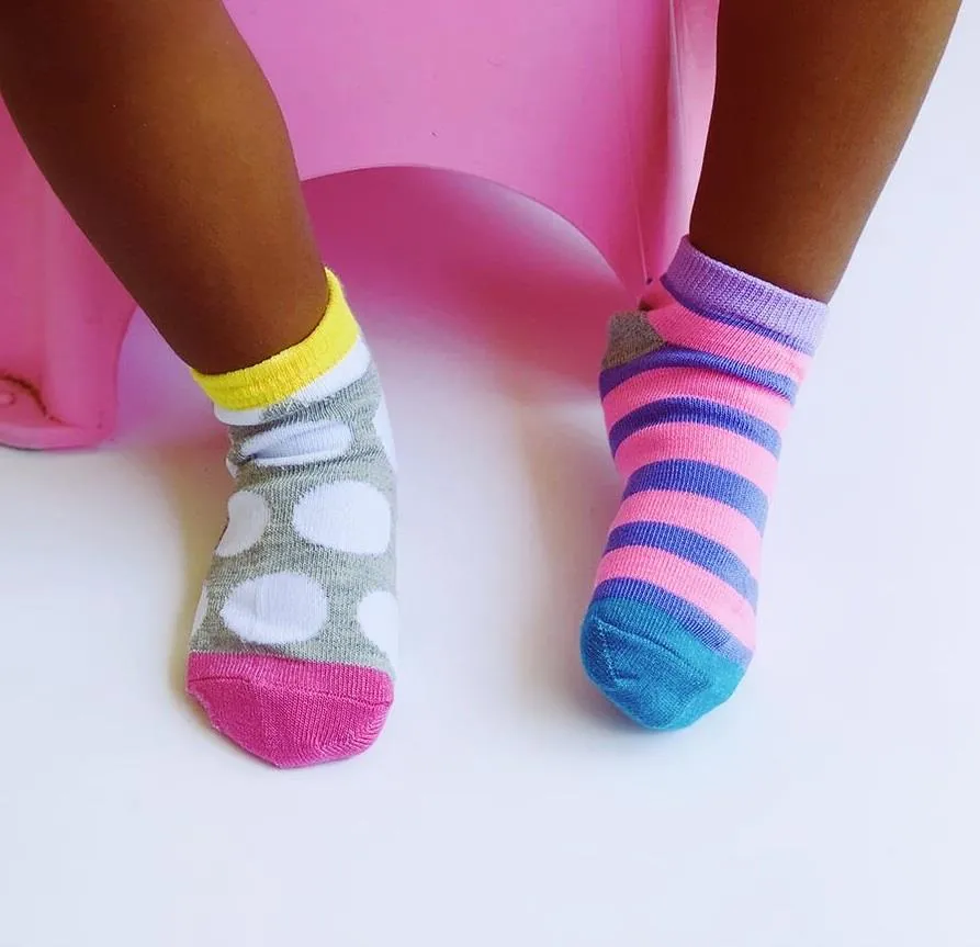 Jefferies 6pk Polka Dots & Stripes Low Cut Socks
